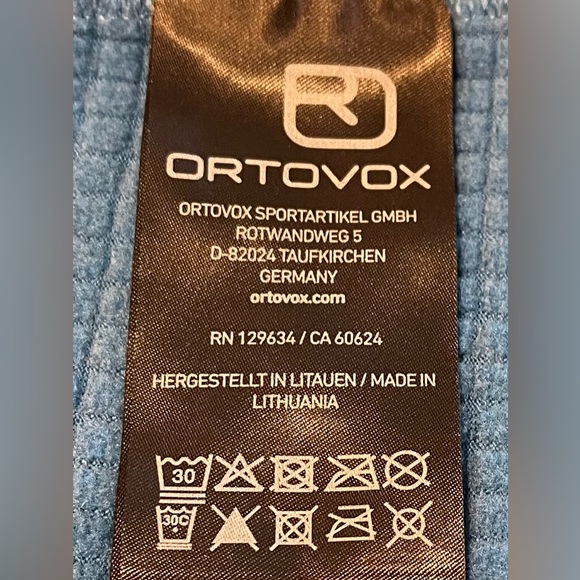 Ortovox  women Light Grid 1/4 Snap Hooded Pullover/blue/SZ. Large - Picture 5 of 16